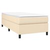 vidaXL Estructura de cama con somier tela crema 90x200 cm