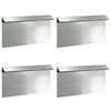 vidaXL Valla para caracoles 4 uds. 50 x 3,5 x 25 cm Acero Galvanizado