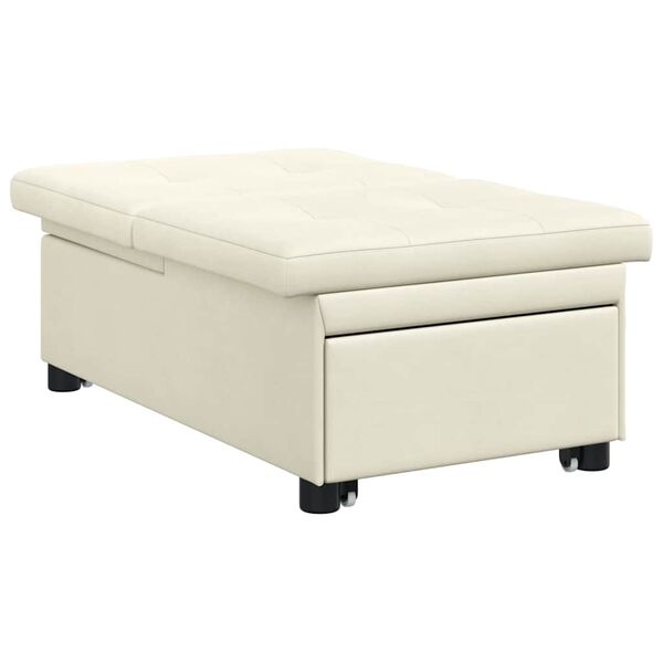 vidaXL Sofá Cama Crema 67 x 194 x 38 cm Terciopelo