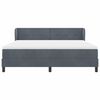 vidaXL Cama tipo Box Spring Gris oscuro 180 x 200 cm Terciopelo