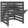 vidaXL Compostador de madera maciza de pino gris 63,5x63,5x77,5 cm