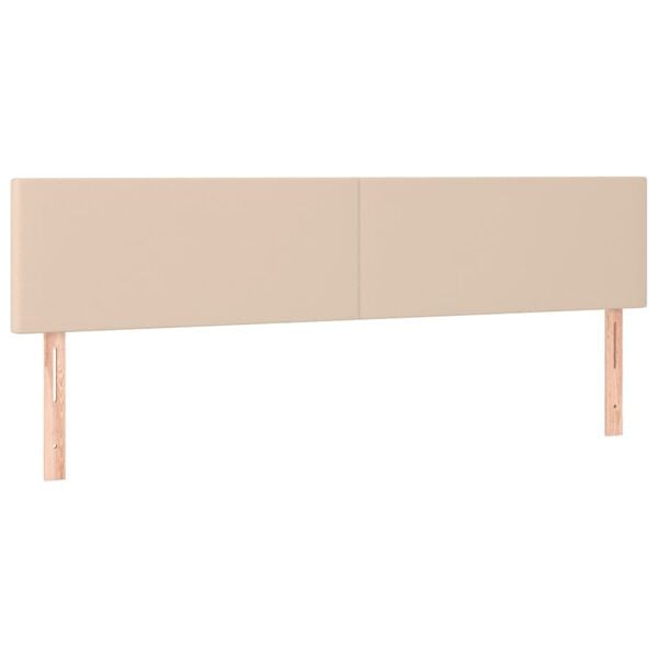vidaXL Cabeceros capuchino 200x5x78/88 cm cuero sint&eacute;tico