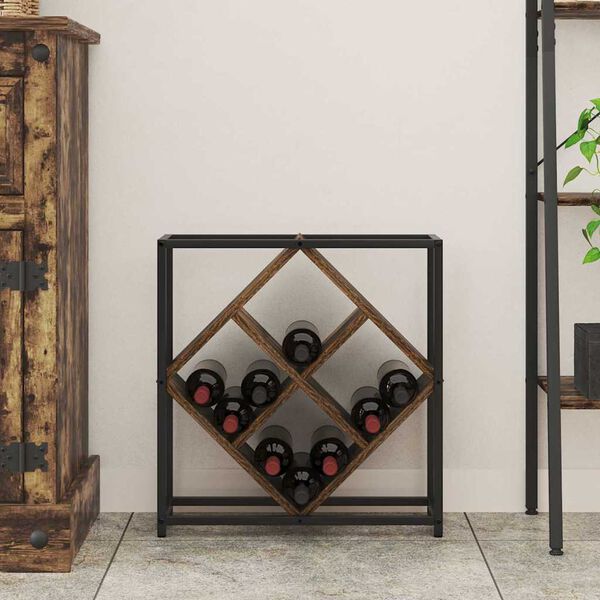 vidaXL Estante de Vino Roble ahumado 51 x 18 x 52,5 cm