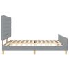 vidaXL Estructura de cama con cabecera Gris claro 180 x 200 cm tela