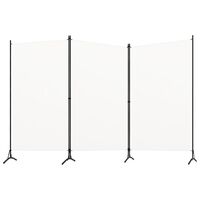 vidaXL Biombo divisor de 3 paneles tela blanco 260x180 cm