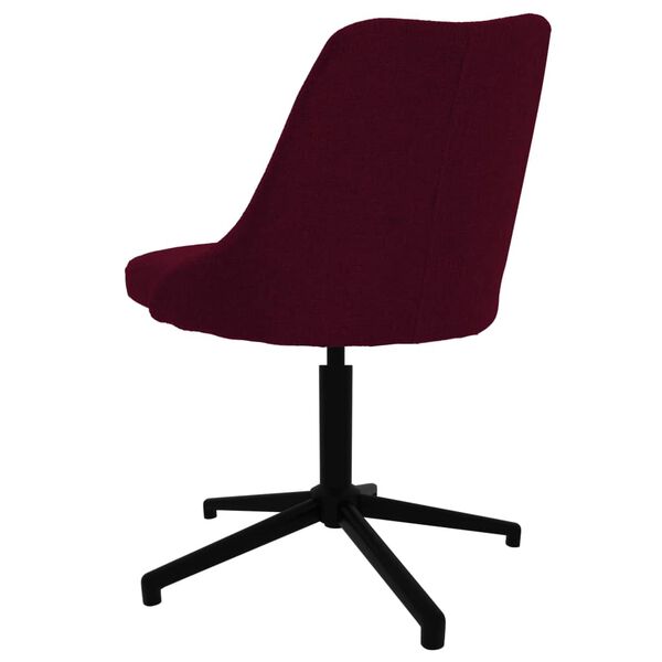 vidaXL Silla de comedor giratoria tela morada
