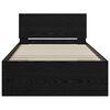 vidaXL Estructura de cama Roble Negro 90 x 190 cm Madera de ingenier&iacute;a