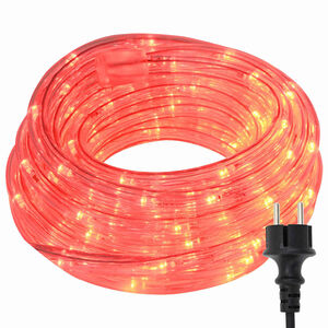 vidaXL Luz de cuerda con luces de cuerda Rojo 50 m PVC