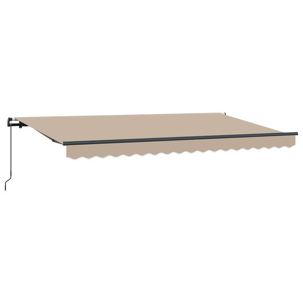vidaXL Toldo Retr&aacute;ctil Manual Beige 400 x 200 cm tela