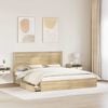 vidaXL Cama con almacenamiento con cabecera Roble Sonoma 180 x 200 cm