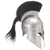 vidaXL R&eacute;plica de casco de guerrero griego rol en vivo acero plateado