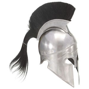vidaXL R&eacute;plica de casco de guerrero griego rol en vivo acero plateado