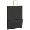 vidaXL Bolsas de papel con asas 50 uds negra 32x17x44 cm