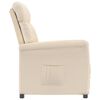 vidaXL Sillón reclinable de tela de microfibra beige