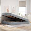 vidaXL Cama con almacenamiento y colch&oacute;n Gris Claro 200 x 200 cm