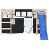 vidaXL Cortinas para camas altas poli&eacute;ster blanco y negro