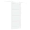 vidaXL Puerta Corredera 86 x 198,5 cm Madera de ingenier&iacute;a Blanco