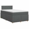 vidaXL Cama box spring con colch&oacute;n Gris oscuro 120 x 200 cm Tela