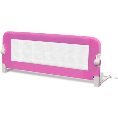 vidaXL Barandilla de seguridad cama de niño 2 uds rosa 102x42 cm