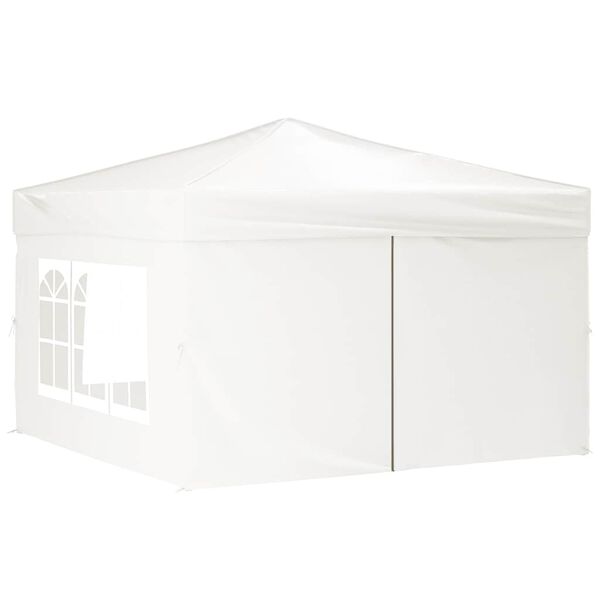 vidaXL Carpa para fiestas plegable con paredes laterales blanco 3x3 m