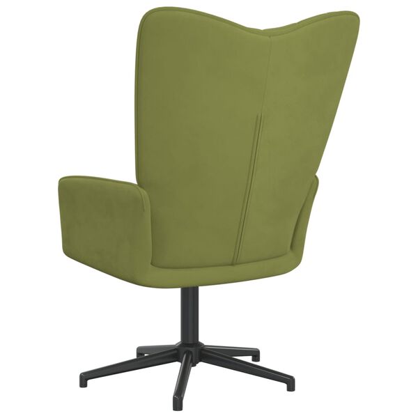vidaXL Sill&oacute;n de relax de terciopelo verde claro