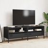 vidaXL Mueble para TV acero laminado en fr&iacute;o negro 135x39x43,5 cm