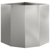 vidaXL Macetero de Esquina Plateado 45 x 45 x 50 cm Acero galvanizado