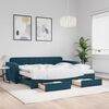 vidaXL Sof&aacute; cama nido con cajones terciopelo azul 90x200 cm
