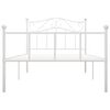 vidaXL Estructura de cama sin colchón metal blanco 100x200 cm