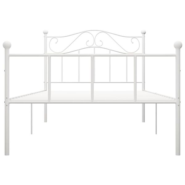 vidaXL Estructura de cama sin colchón metal blanco 100x200 cm