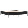 vidaXL Estructura de cama madera de ingenier&iacute;a y metal negro 180x200cm