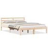 vidaXL Estructura de cama con cabecera Marr&oacute;n 225,5 x 165,5 x 69,5 cm