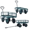 vidaXL Carrito de mano de jardín verde 250 kg