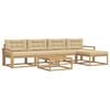 vidaXL Conjunto de sof&aacute;s de exterior 6 uds. y Beige Poli&eacute;ster
