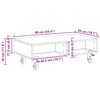 vidaXL Mesa Lateral con Ruedas Roble artesanal 90 x 50 x 30 cm