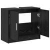 vidaXL Gabinete de Ba&ntilde;o con almacenamiento Roble Negro 63 x 29 x 55 cm