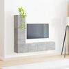vidaXL Conjunto de mueble de TV 3 pcs Gris Concreto