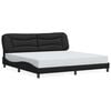 vidaXL Estructura de cama sin colch&oacute;n Hvar cuero sint&eacute;tico negro 200x200 cm