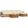 vidaXL Conjunto de sof&aacute;s de exterior con coj&iacute;n 6 pcs Natural y Crema