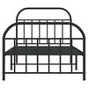 vidaXL Estructura cama sin colch&oacute;n con estribo metal negro 100x190 cm