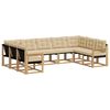 vidaXL Conjunto de sof&aacute;s de exterior 9 uds. y Beige