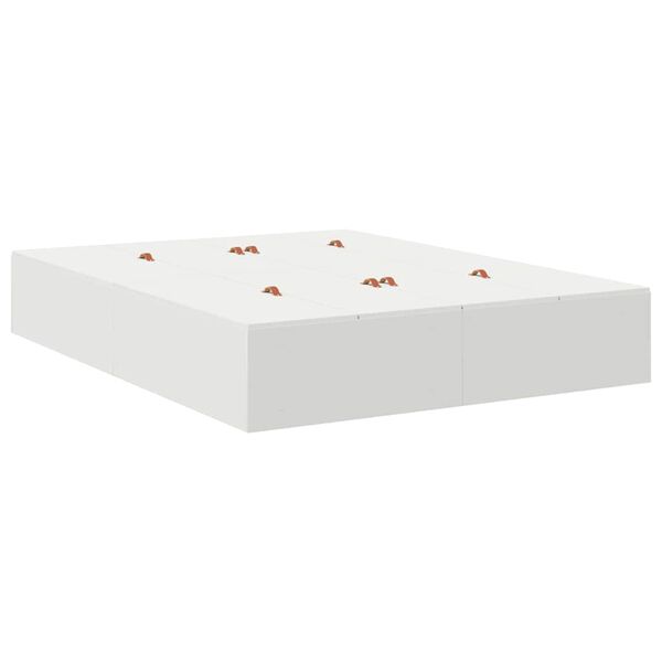 vidaXL Estructura de cama Blanco 150 x 200 cm Madera contrachapada
