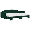vidaXL Sof&aacute; cama nido con colch&oacute;n terciopelo verde oscuro 80x200 cm