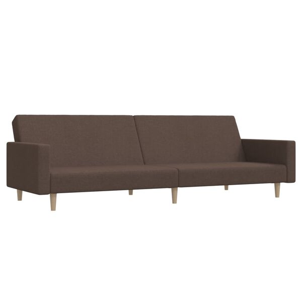 vidaXL Sof&aacute; cama de 2 plazas tela gris taupe