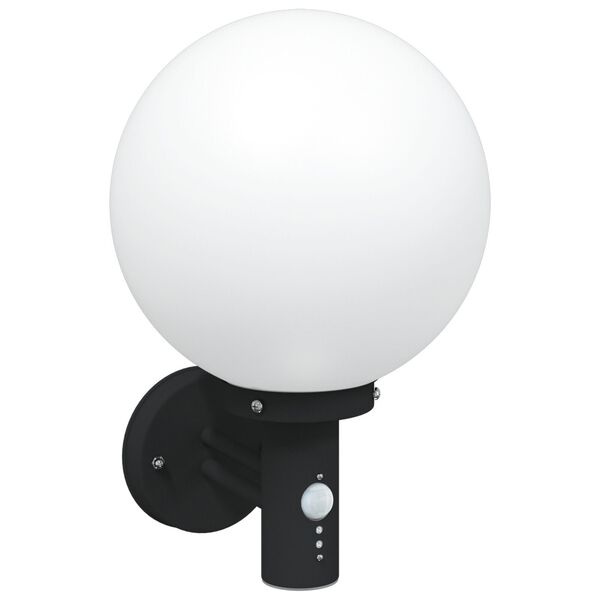 vidaXL Luz de pared exterior Negro 28 x 25 x 38 cm