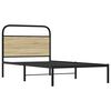 vidaXL Estructura de cama sin colch&oacute;n 90x200 cm madera roble Sonoma