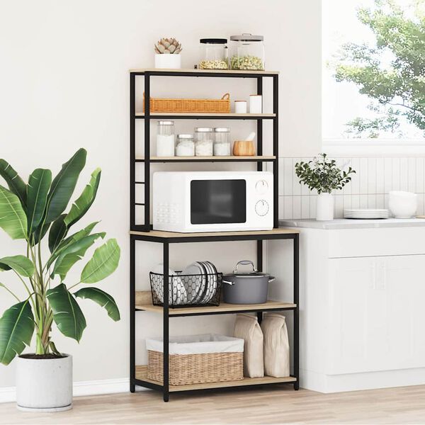 vidaXL Estante de cocina Roble Sonoma 80 x 40 x 168 cm