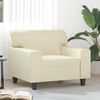 vidaXL Sill&oacute;n cuero sint&eacute;tico crema 60 cm