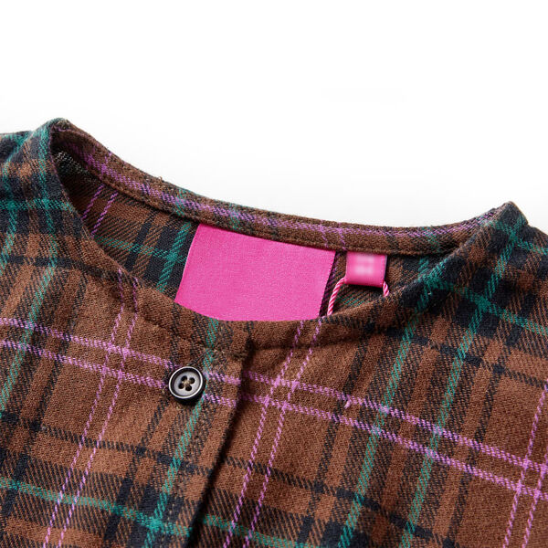 Vestido infantil de manga larga color co&ntilde;ac 140