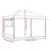 vidaXL Tienda de fiesta plegable Pop-Up con 4 paredes laterales taupe